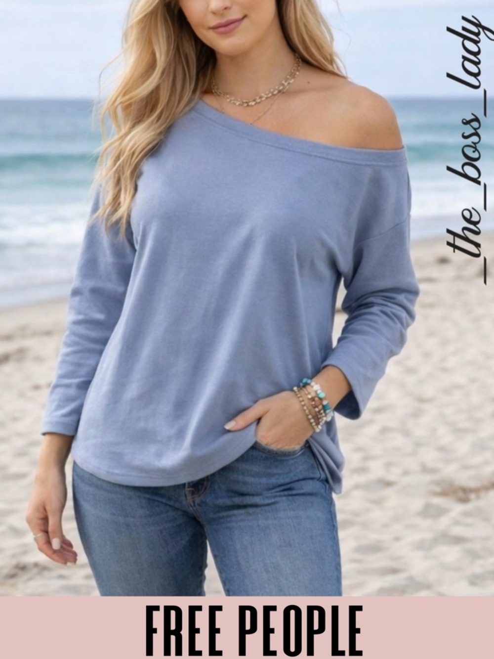 Free People pullover top cotton long sleeve shirt